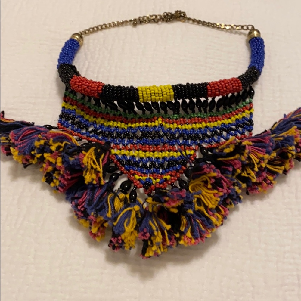 Charming Charlie beaded choker necklace